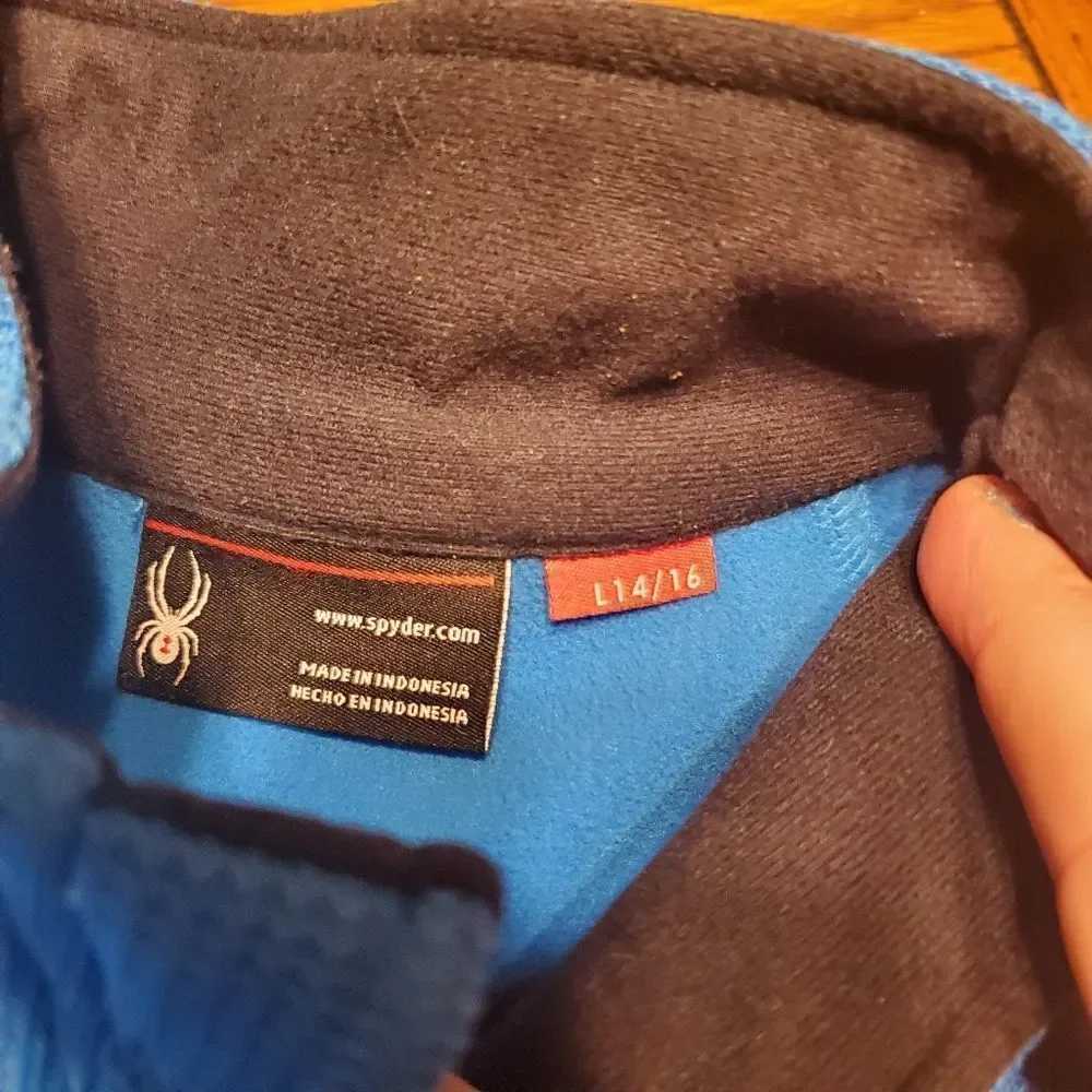 Spyder blue youth  jacket size large (14/16)